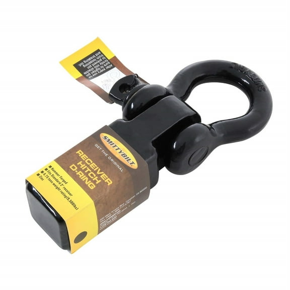 Smittybilt Black Powdercoated 2 inch Receiver Mounted D-Ring Shackle 29312B