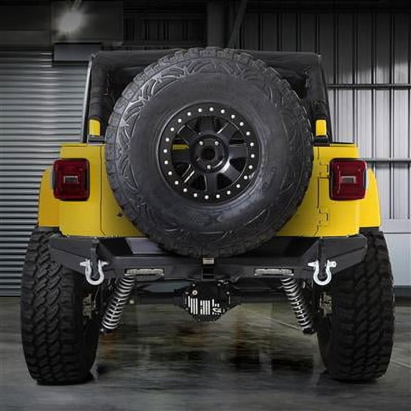 Smittybilt 77858 -XRC Full Width Black Rear Bumper For Jeep Wrangler Fits select: 2018-2019 JEEP WRANGLER UNLIMITED
