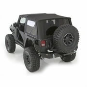 Smittybilt Replacement Soft Top with Tinted Windows and No Upper Doors Black Diamond - 9075235