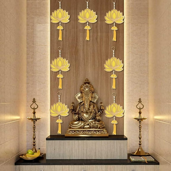 Smizzy Floral Wall Hanging for Home ,Office Decor  10 Inch Long Each, Pack of 7