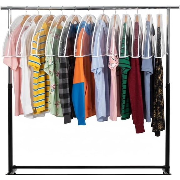 Smlper 12 Pack 22"x 12" Clear Vinyl Shoulder Covers - Garment Protectors Keep your Suits, Dresses, Blouses, Dust Free - Protect and Store your Clothing while In and Out of Season