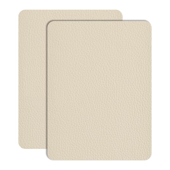 Smlper 2 Pack Leather Repair Patch Tape, 12" x 8" Furniture Leather Strong Self Adhesive Tape for Sofa Couch Car Seat Cabinets Bag, Anti Scratch Patches, First Aid Patch, Fixing Leather(Light Beige)