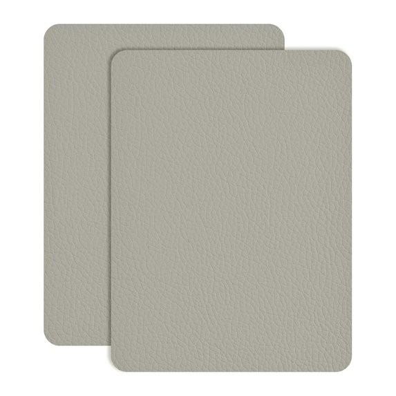 Smlper 2 Pack Leather Repair Patch Tape, 12" x 8" Furniture Leather Strong Self Adhesive Tape for Sofas Couch Car Seats Cabinets Bags, Anti Scratch Patches, First Aid Patch, Fixing Leather(Grey)
