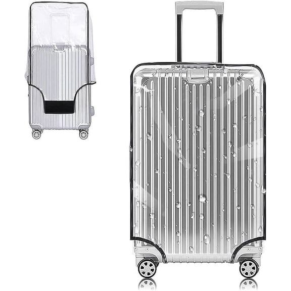 Smlper 20'' Clear PVC Suitcase Cover Protectors 20 Inch Luggage Cover Protectors for Wheeled Suitcase