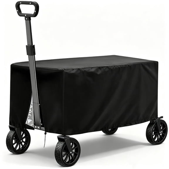 Smlper 38 x 22 x 20 Inch Garden Cart Cover, Heavy Duty Waterproof Outdoor Wagon Protector, Durable Weatherproof Fabric Fit for Steel Dump Carts & Collapsible Utility Wagons