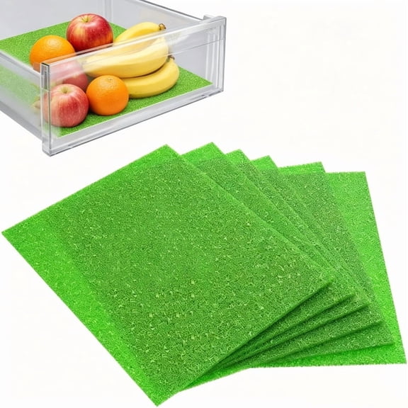 Smlper 6 PCS 15" × 12" Refrigerator Drawer Liners, Life Extender Fridge Shelf Liners to Keep Fruits & Vegetables Fresh, Refrigerator Organizers and Storage