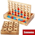 thumbnail image 1 of Smmoma Tic Tac Toe & 4 in a Row Tables Game Set, Classic Board Line Up 4 for Living Room Rustic Table Decor and Use as Game Top Wood Guest Room Decor Strategy Board Games for Families, 1 of 6
