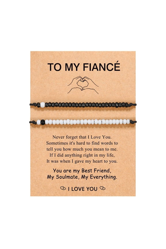 Smndg-T Couples Bracelets I Love You Morse Code Matching Bracelets for Couples Gifts for Him and Her, Long Distance Relationship Gifts for Boyfriend and Girlfriend