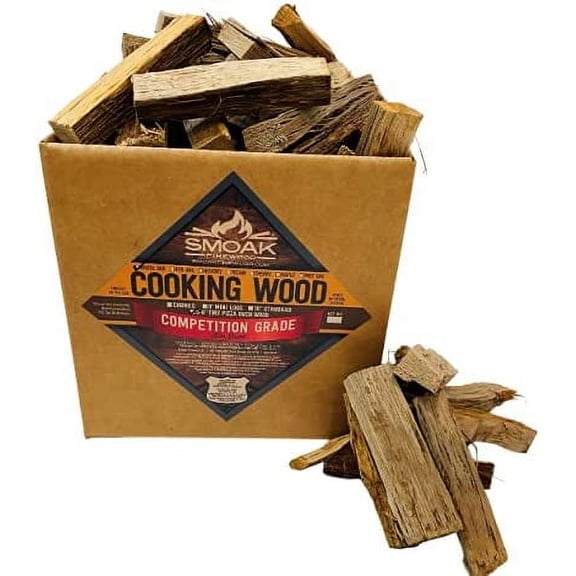 Smoak Firewood Cooking Wood Mini Splits - USDA Certified Kiln Dried (Red Oak, 5-6in Tiny Pizza Oven Wood) for Portable Pizza ovens or MESA Solo Stove(729 Cubic Inches)