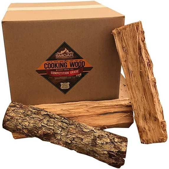 Smoak Firewood’s 16inch Length Premium Cooking Wood & Firewood Logs – Used for Grills, Smokers, Pizza ovens, stoves, firepits or fireplaces – USDA Certified Kiln Dried (Pecan– 60-70lbs 16inch Wood)