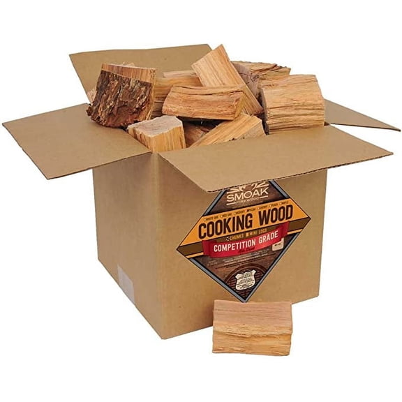 Smoak Firewood’s Cooking Wood Chunks (Competition Grade) USDA Certified for Smoking, Grilling or Barbequing (Pecan 25-30lbs 1728 Cubic in.)