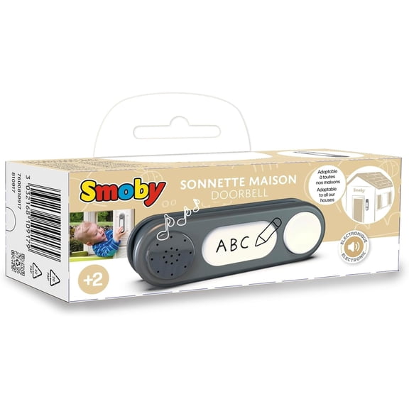Smoby Electronic Doorbell for Smoby Houses, Authentic Ringing Noise, Easy to Use