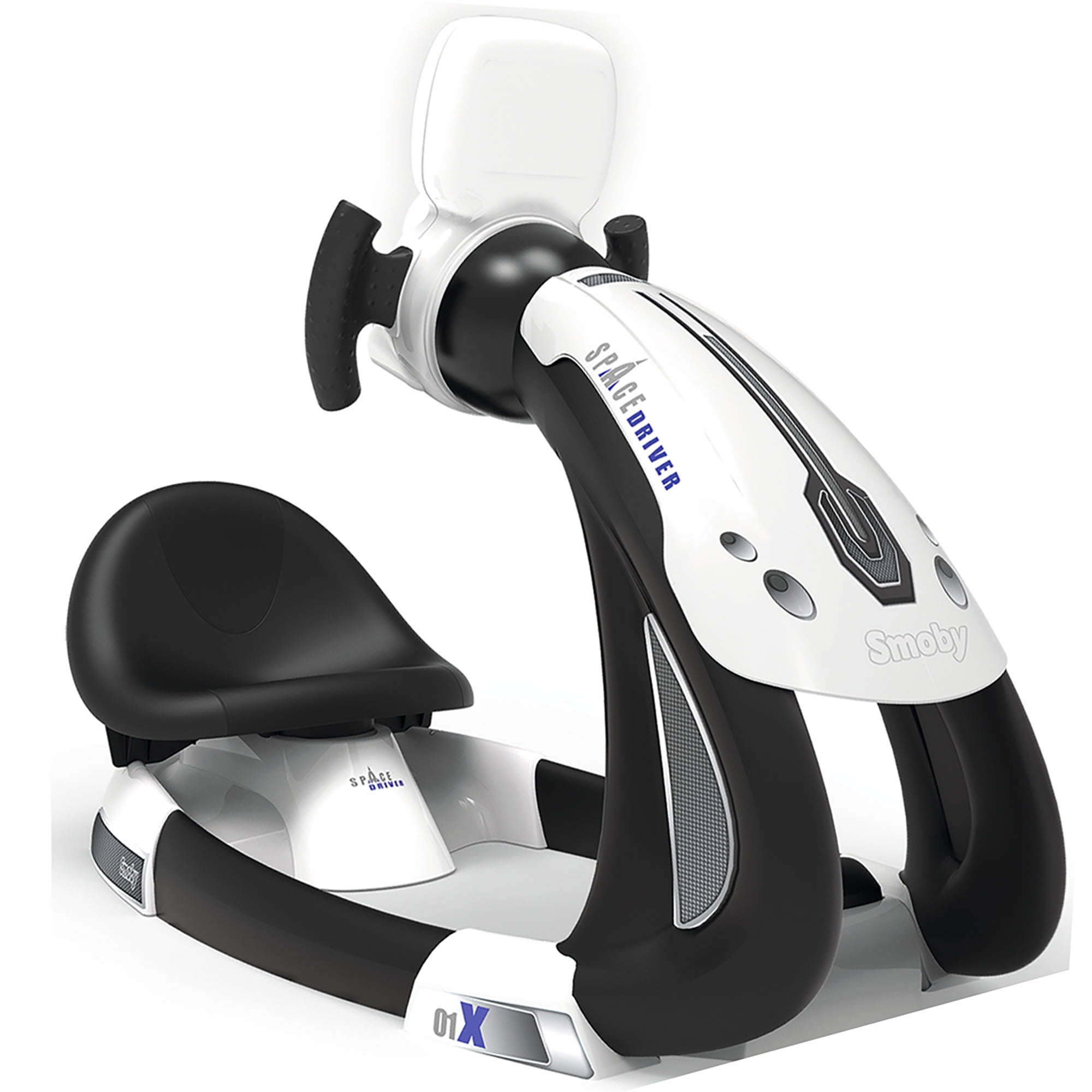 Smoby Space Drive- Children's Space Ship Simulator in Black W/ Electronic Steering Wheel & Backlit Screen, Ages 3+