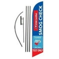 thumbnail image 1 of Smog Check Star Certified Test Only Advertising Feather Banner Swooper Flag Sign with Flag Pole Kit and Ground Stake, 1 of 4