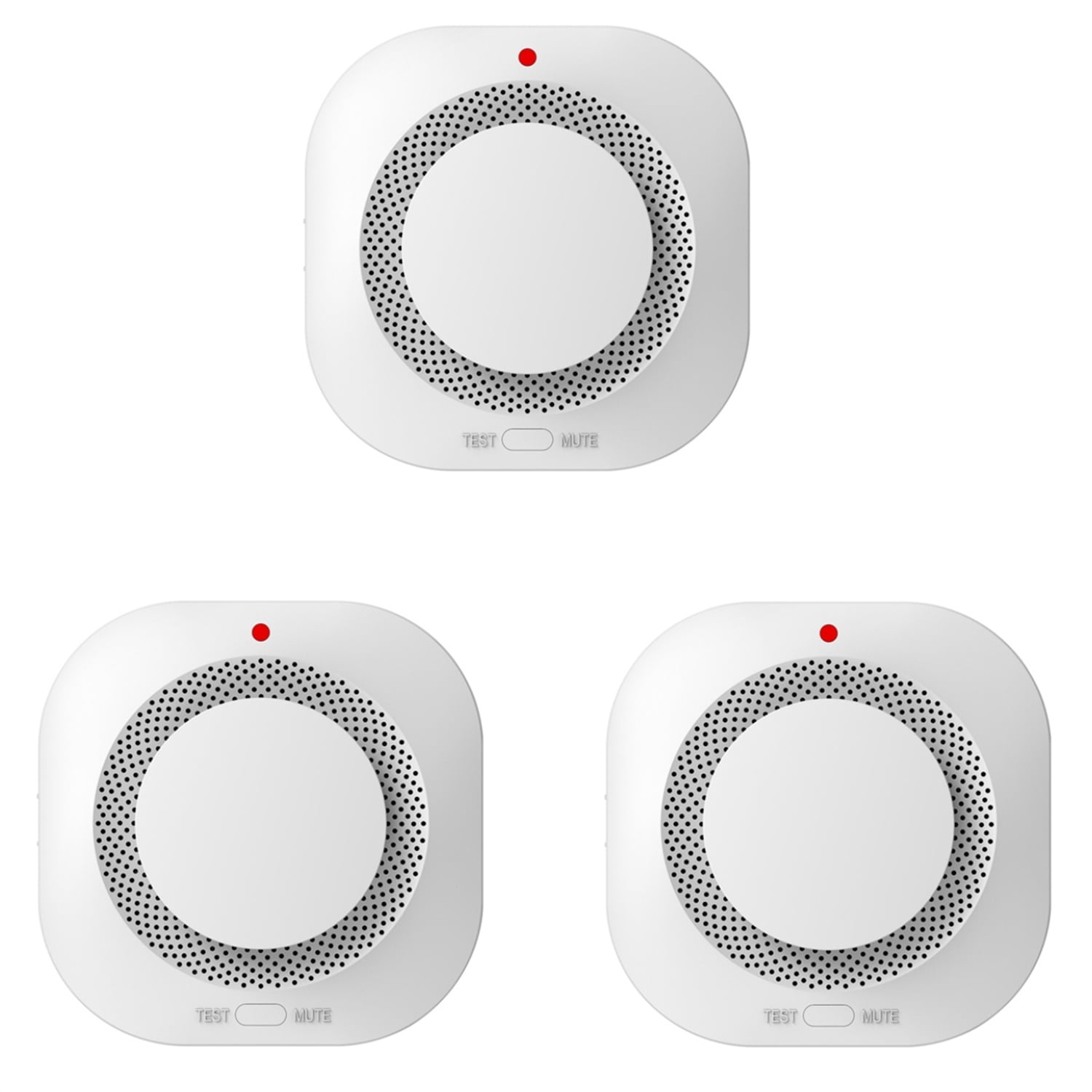 Smoke Alarm Detector, 3 Pack Home Security Fire Protection Smoke Detector, Fire Safety Alarm for Home Bedroom Kitchen Living Room