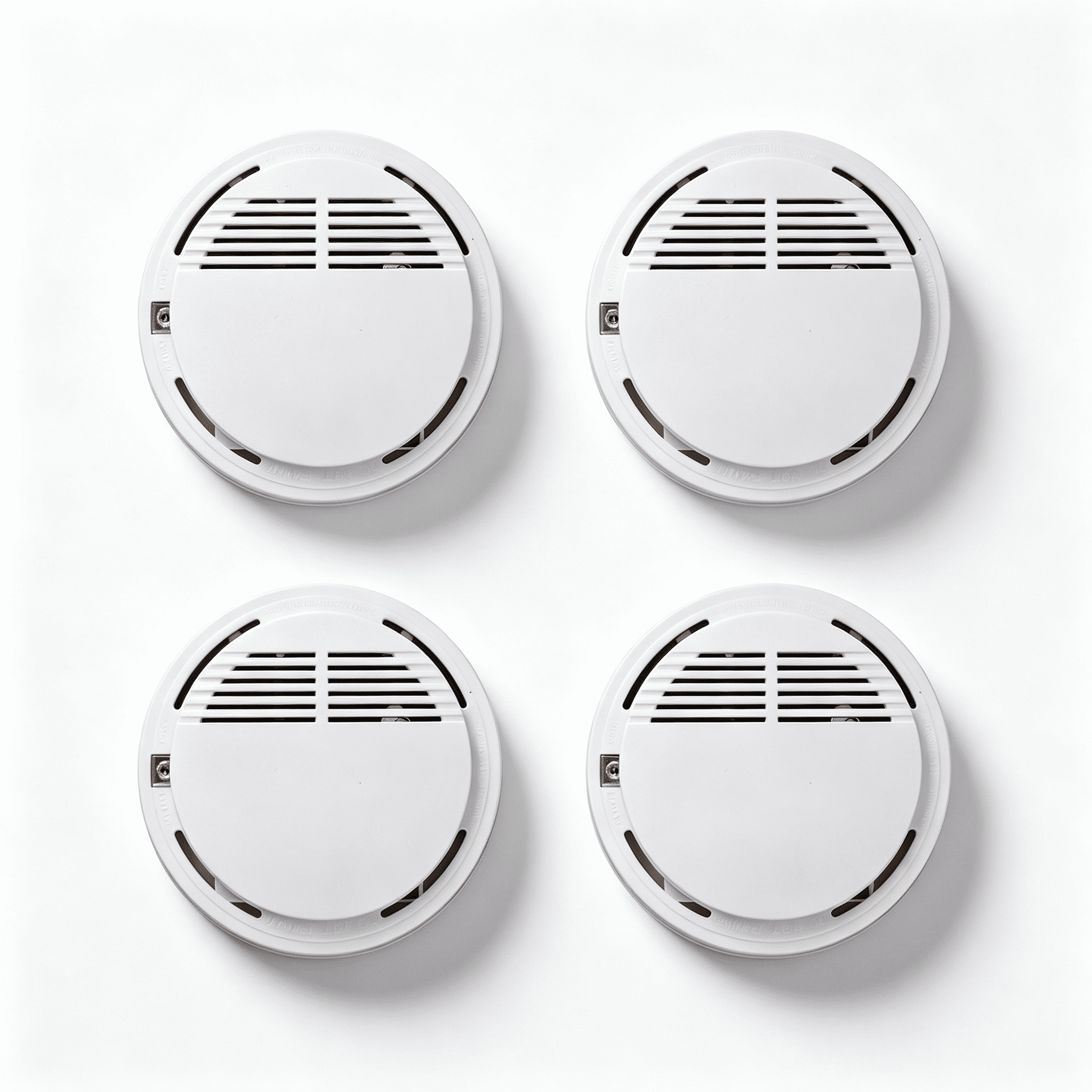 Smoke Alarm Detector, 4 Pack Home Fire Safety Sensor Alert, Photoelectric Smoke Detector for House Hotel Office Warehouse Fire Protection