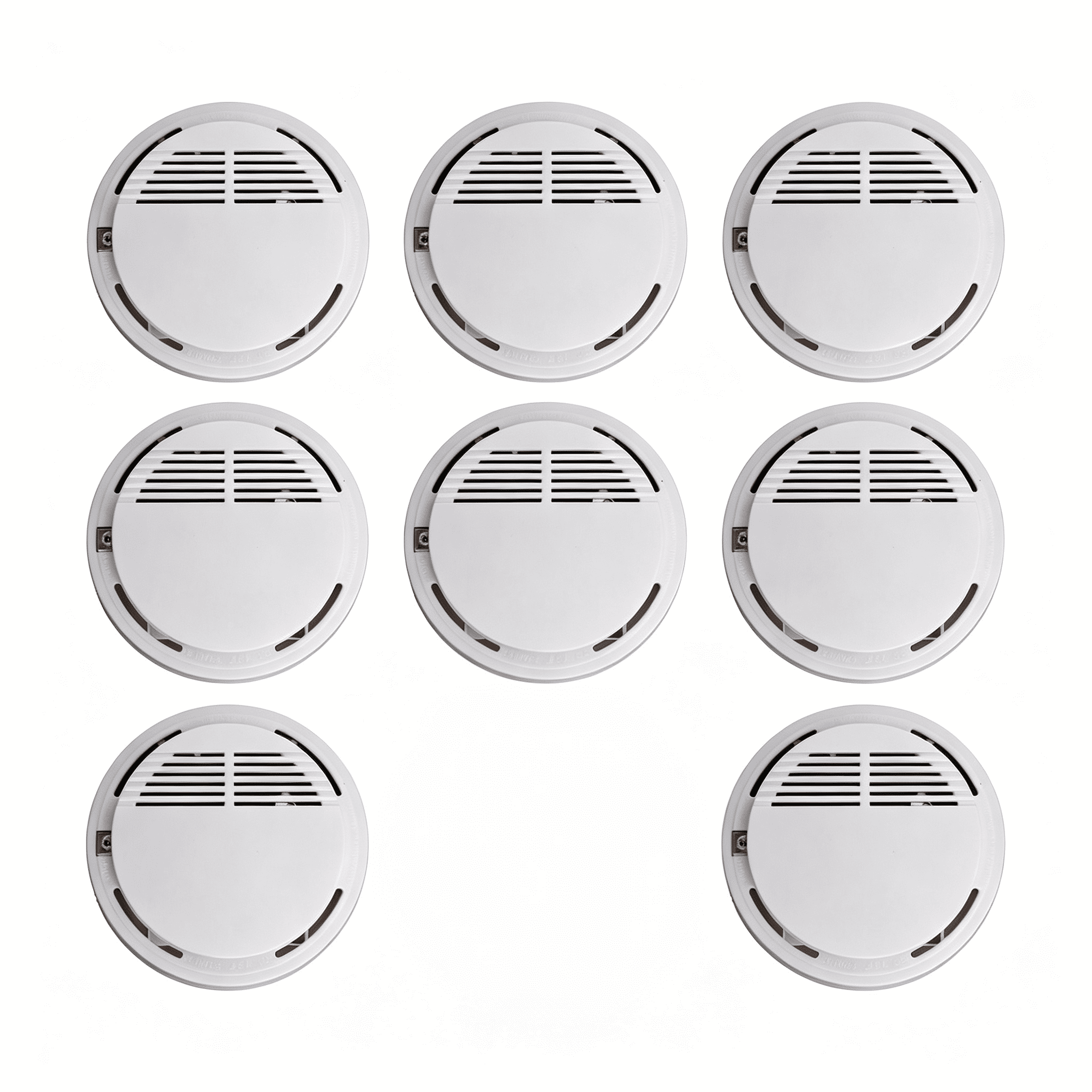 Smoke Alarm Detector, 8 Pack Home Fire Safety Sensor Alert, Photoelectric Smoke Detector for House Hotel Office Warehouse Fire Protection