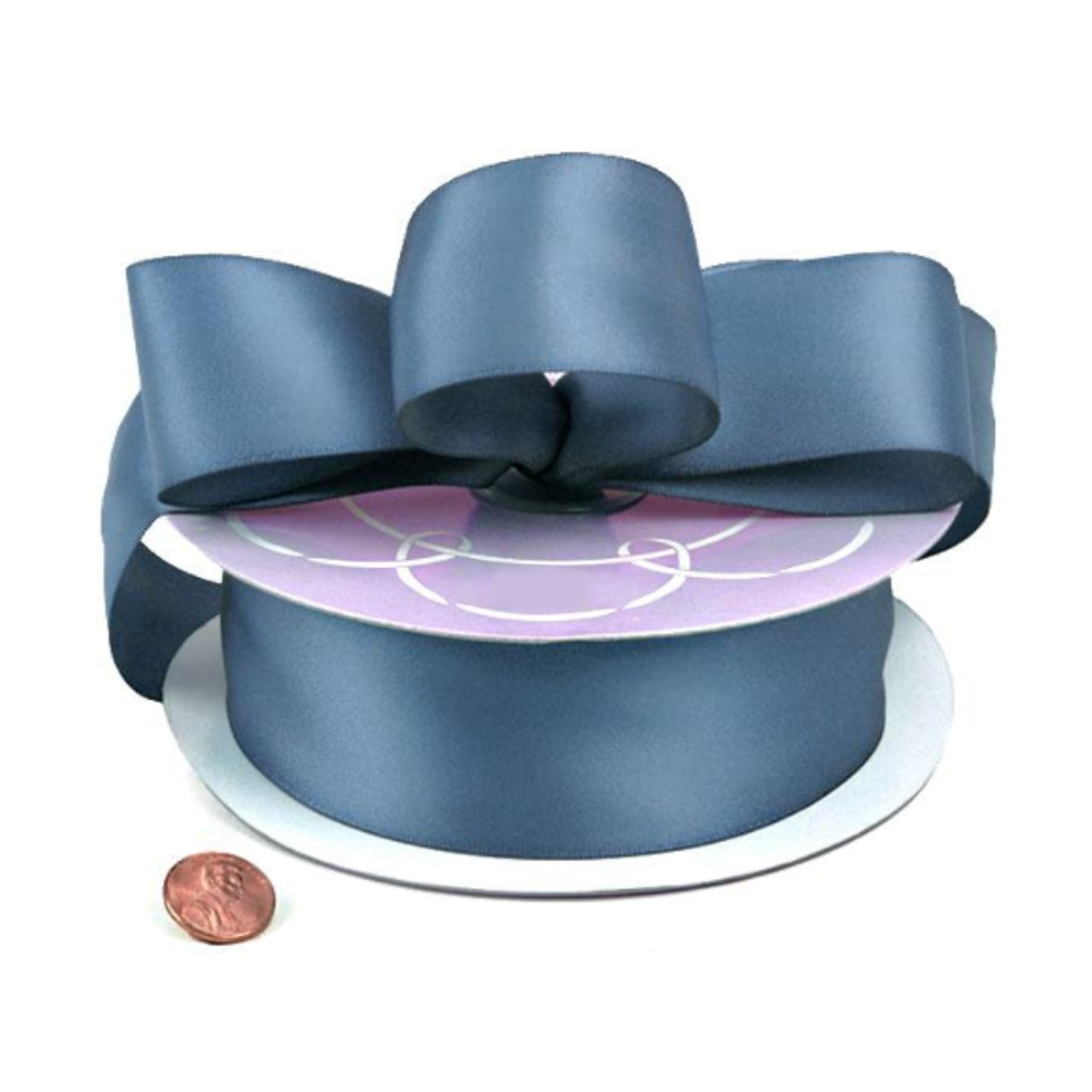 Smoke Blue Double Faced Satin Ribbon - 1.5 Inch Width - 50 Yards