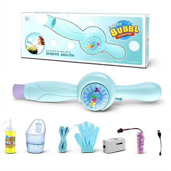 Smoke Bubble Maker, Elastic Fog Bubble Blower, Interactive Bubble Maker with Long-Lasting Effects for Parties and Festivals-Blue