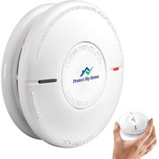 Smoke and Carbon Monoxide Detector Combo - CO & Smoke Alarm System with Hush Function, Self-Test Button, 10-Year Built-in Battery - Easy to Install, for Home & Office