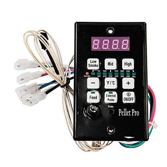 Smoke Daddy PID Pellet Grill Controller for Smokers and Grills - Precise Temperature Control, Universal Compatibility, LED Display, Black