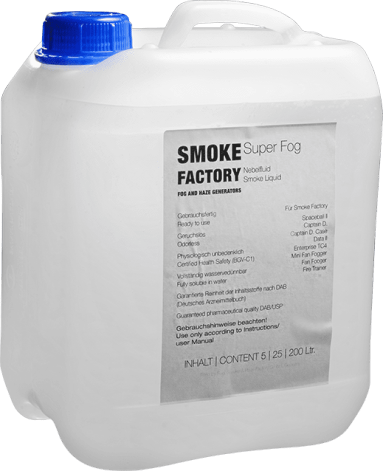 Smoke Factory SF-0202 Super Fog Fluid | 5L Standard Long-Lasting Fog Fluid for Effect Machines