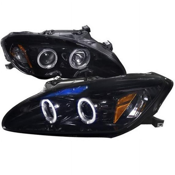 Smoke Gloss Black Housing Projector Headlights for 04 to 09 Honda S2000, 10 x 25 x 26 in.
