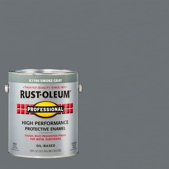 2 Pack, Smoke Gray (400 Voc), Rust-Oleum Professional High Performance Gloss Protective Enamel Paint- Gallon