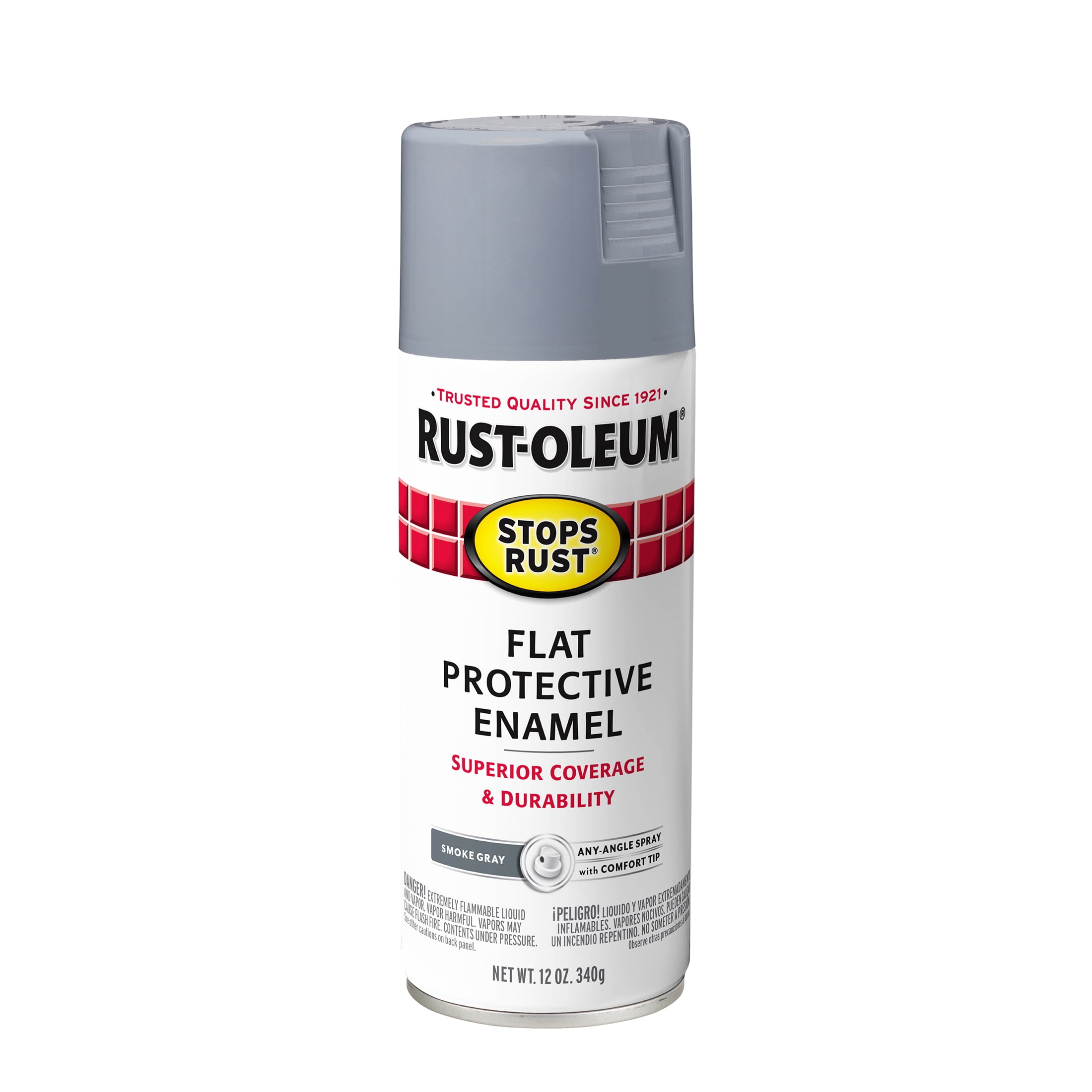 Smoke Gray, RustOleum Stops Rust Flat Protective Enamel Spray Paint