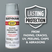 Smoke Gray, Rust-Oleum Stops Rust Protective Enamel Gloss Spray Paint-7786830, 12 oz