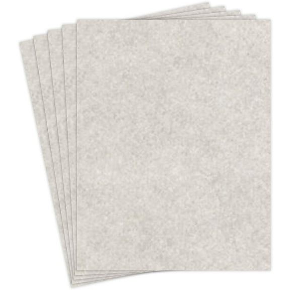 Smoke Gray Stationery Parchment Recycled Paper | 65Lb Cover Cardstock | 8.5" x 11" Inches | 50 Sheets Per Pack