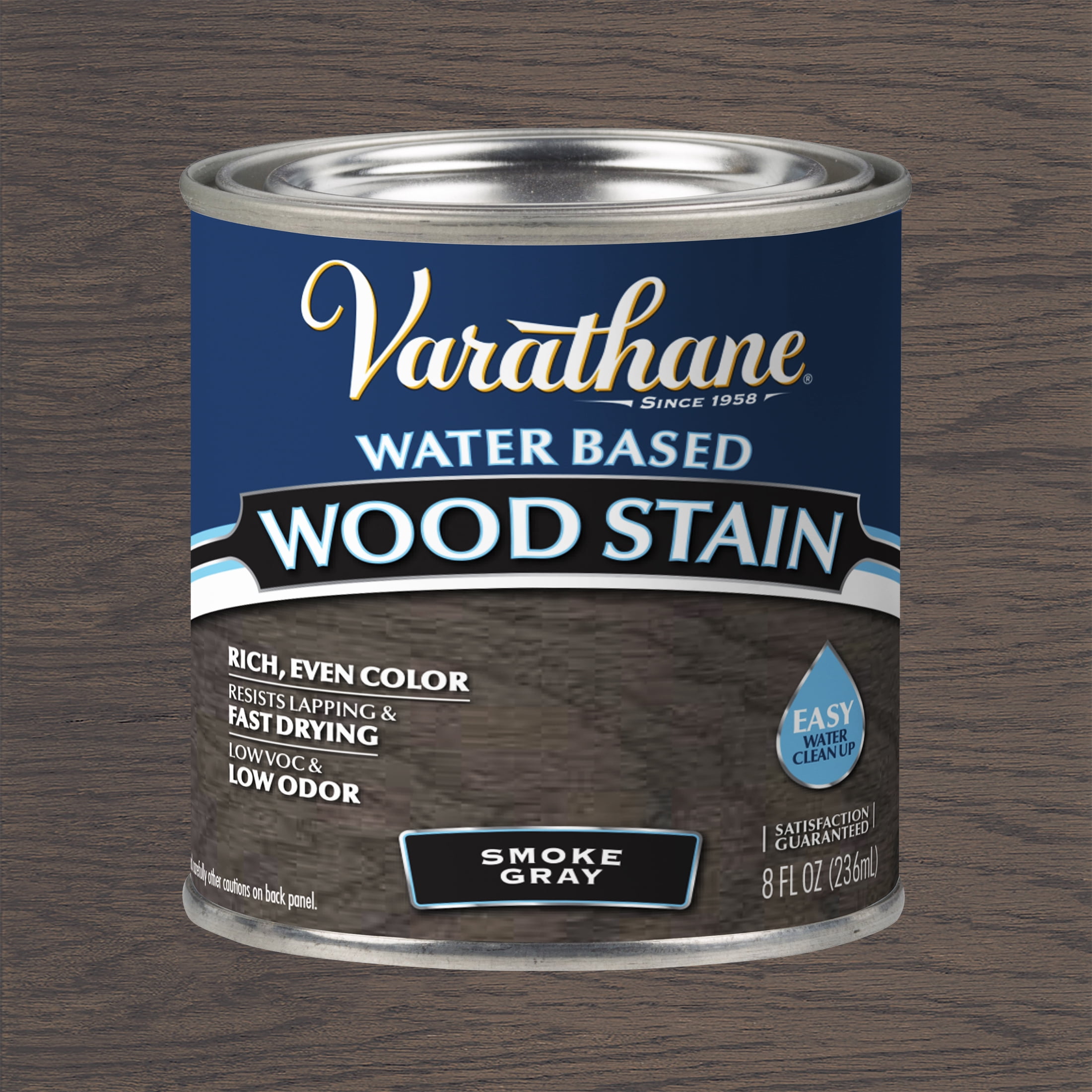 Smoke Gray, Varathane Water-Based Wood Stain-384353, Half Pint