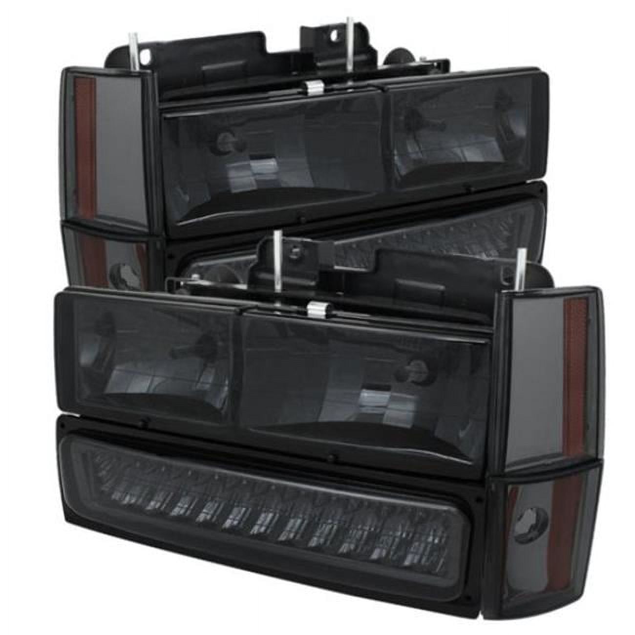 Xtune GMC Yukon 1992-1993 Crystal Headlights w/ Corner & LED Bumper Black main image 0