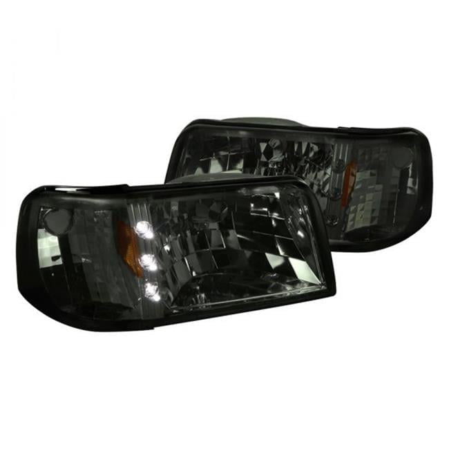 Smoke Headlight with LED for 1993-1997 Ford Ranger - Walmart.com