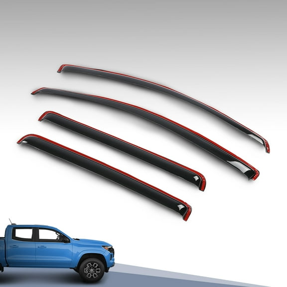 in-Channel Window Vent Visors Fit For 2023-2026 Chevy Colorado GMC Canyon Smoke Window Deflectors Side Wind Deflector