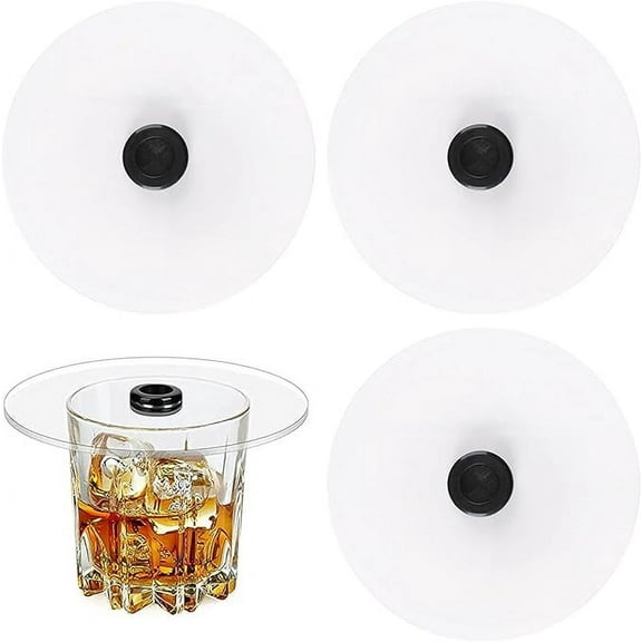 Smoke Infuser Lids 3 Pack of Cocktail Drinks Smoking Covers Portable Smoke Infuser Accessories for Wine Cups Goblet Glasses Tumblers Mugs Bowls Diameter Below 4.7"