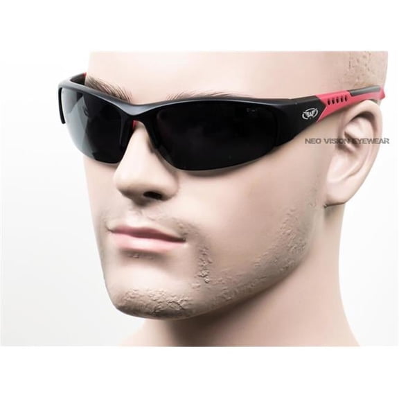 Smoke Lense Glass Black & Red Frame