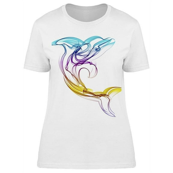 Smoke Like Dolphin Silhoutte T-Shirt Women -Image by Shutterstock, Female 3X-Large