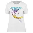 thumbnail image 1 of Smoke Like Dolphin Silhoutte T-Shirt Women -Image by Shutterstock, Female x-Large, 1 of 2
