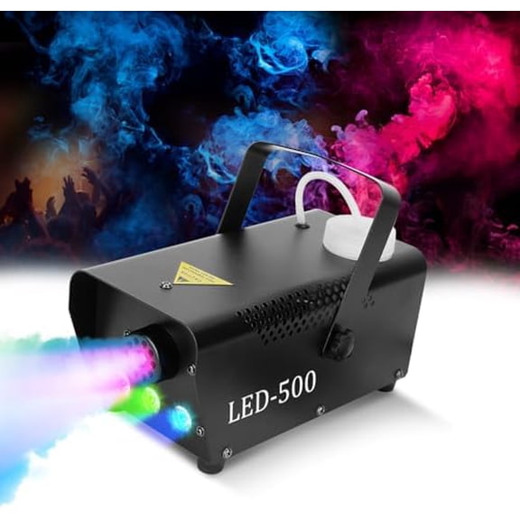 Smoke Machine, 400W & 2000CFM Fog Machine Indoor with 3 LED Lights & Wireless Remote Control, Suitable for Wedding, Halloween, Parties and DJ Stage$$Sound & Recording