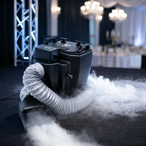 Smoke Machine Low Lying Fog Machine Dry Ice Fog Machine 6000W Adjustable Gear Smoke Output 18L Tank 10-12kg Dry Ice Chamber with Nozzle for Halloween Party Wedding Nightclub DJ Shows