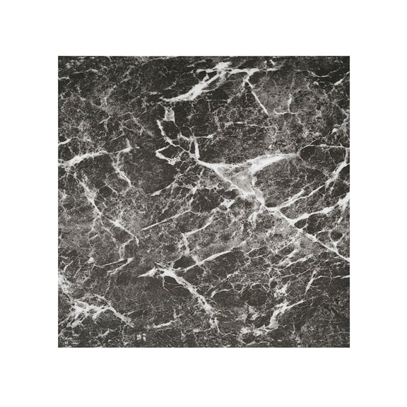 Smoke Marble Black Vinyl Floor Tiles 20 PCs Self Adhesive Flooring - Actual Size 12" x 12"