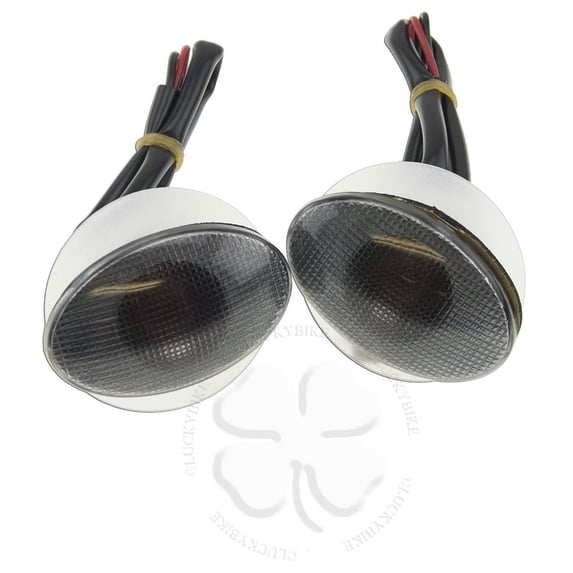 Smoke Motorcycle Flush Mount Turn Signal Suzuki GSXR Honda CBR Kawa Ninja Yamaha