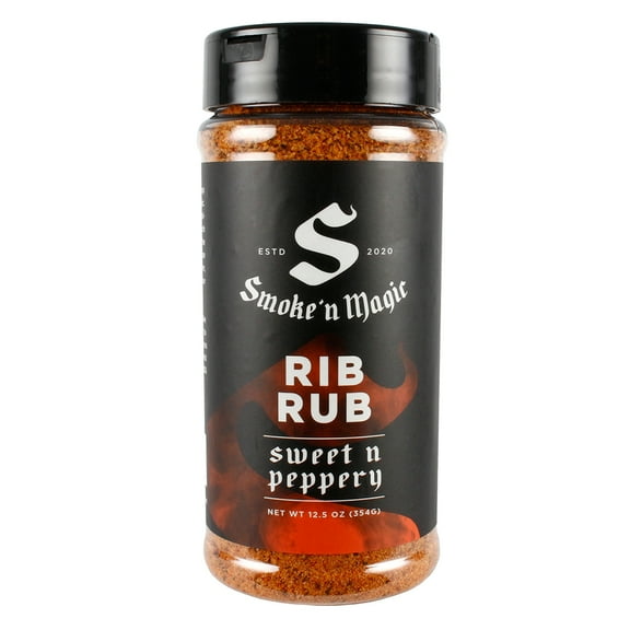 Smoke 'N Magic Sweet n Peppery Rib Rub Seasoning Beef Pork Vegetables 12.5 Ounce