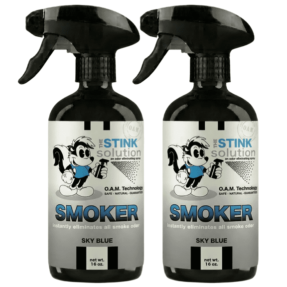 The Stink Solution Smoke Odor Eliminating Spray, Sky Blue, 16 fl oz, 2 Count