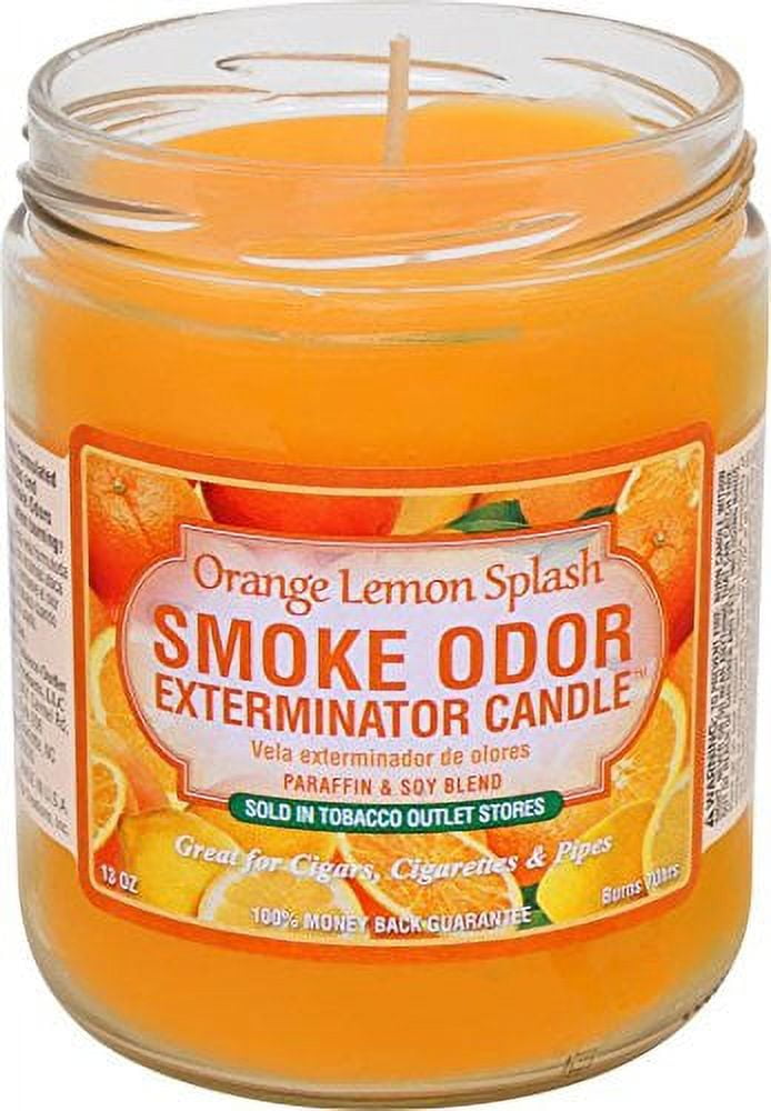 Smoke Odor Eliminator 2-Wick Container Candle, Orange Lemon Splash, Orange