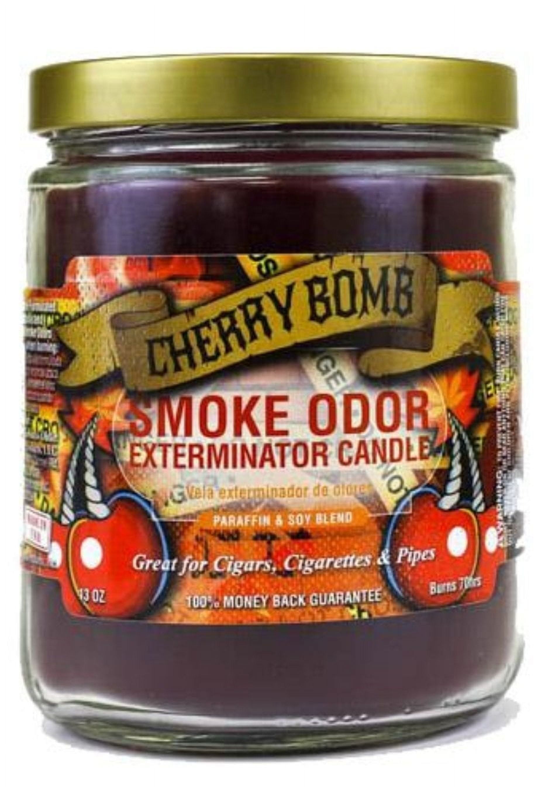 Smoke Odor Exterminator 13oz Jar Candle, Cherry Bomb, Fruity