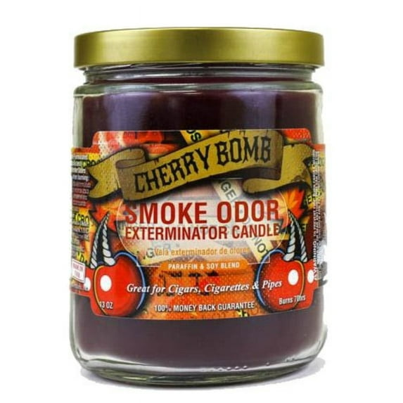 Smoke Odor Exterminator 13oz Jar Candle, Cherry Bomb