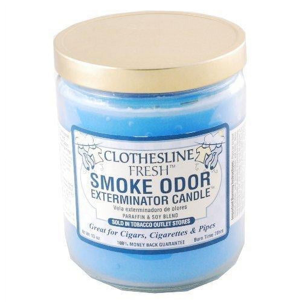 Smoke Odor Exterminator 13oz Jar Candle, Clothesline Fresh