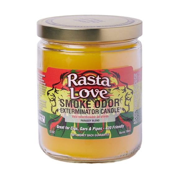 Smoke Odor Exterminator 13oz Jar Candle, Rasta Love (1), 13 oz